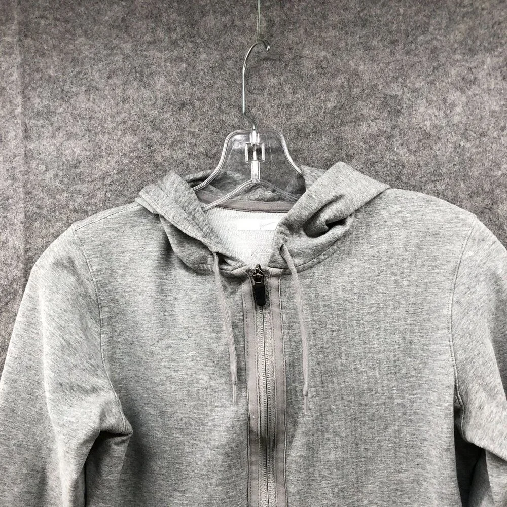 Nike Sports Hoody Youth Girls M 8-10 Gray Full‎ Zip Stretch Athletic Knit